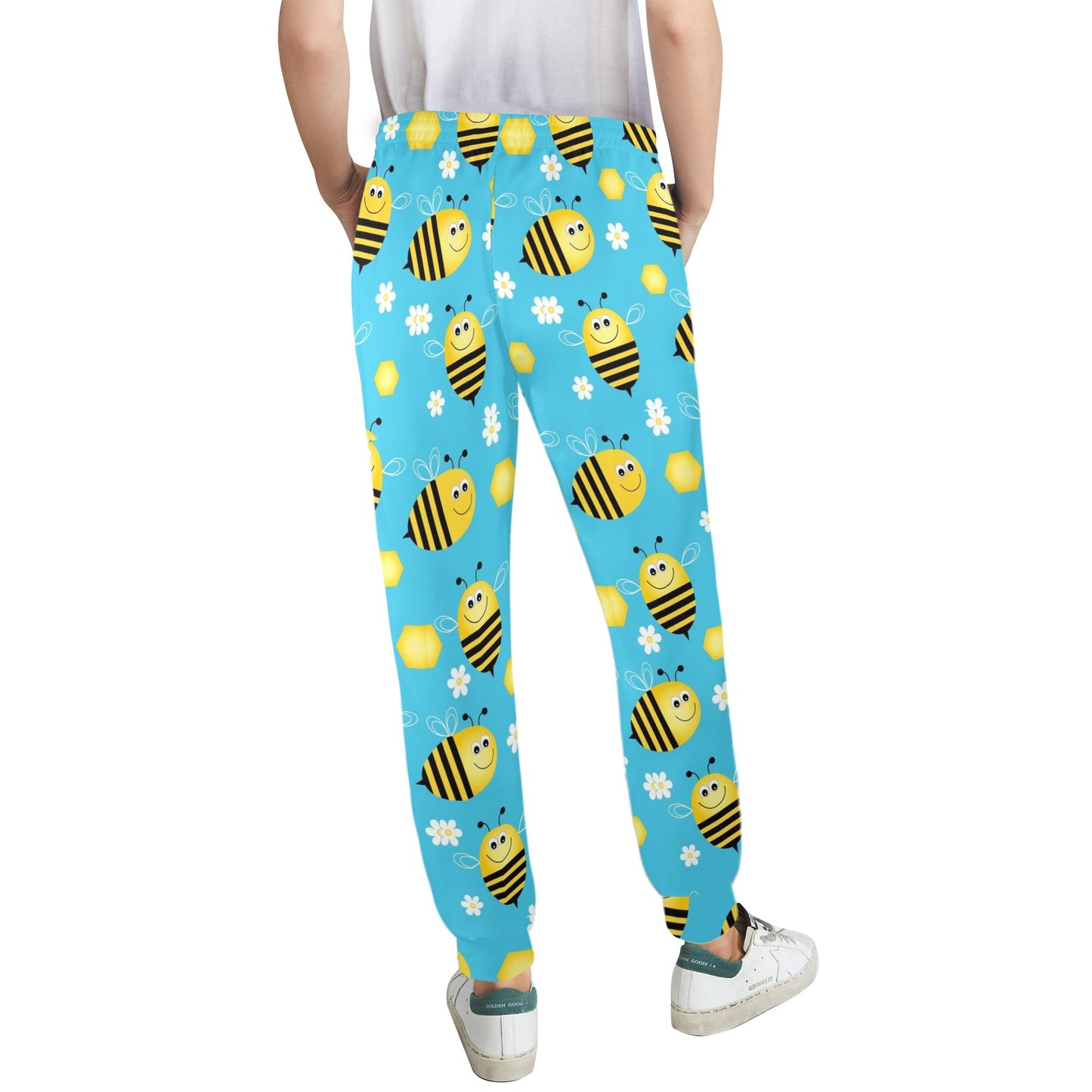 Bee Pattern Print Design BEE06 Women's Casual Track Pants