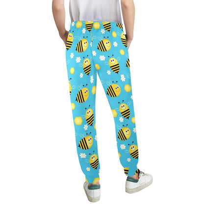 Bee Pattern Print Design BEE06 Women's Casual Track Pants