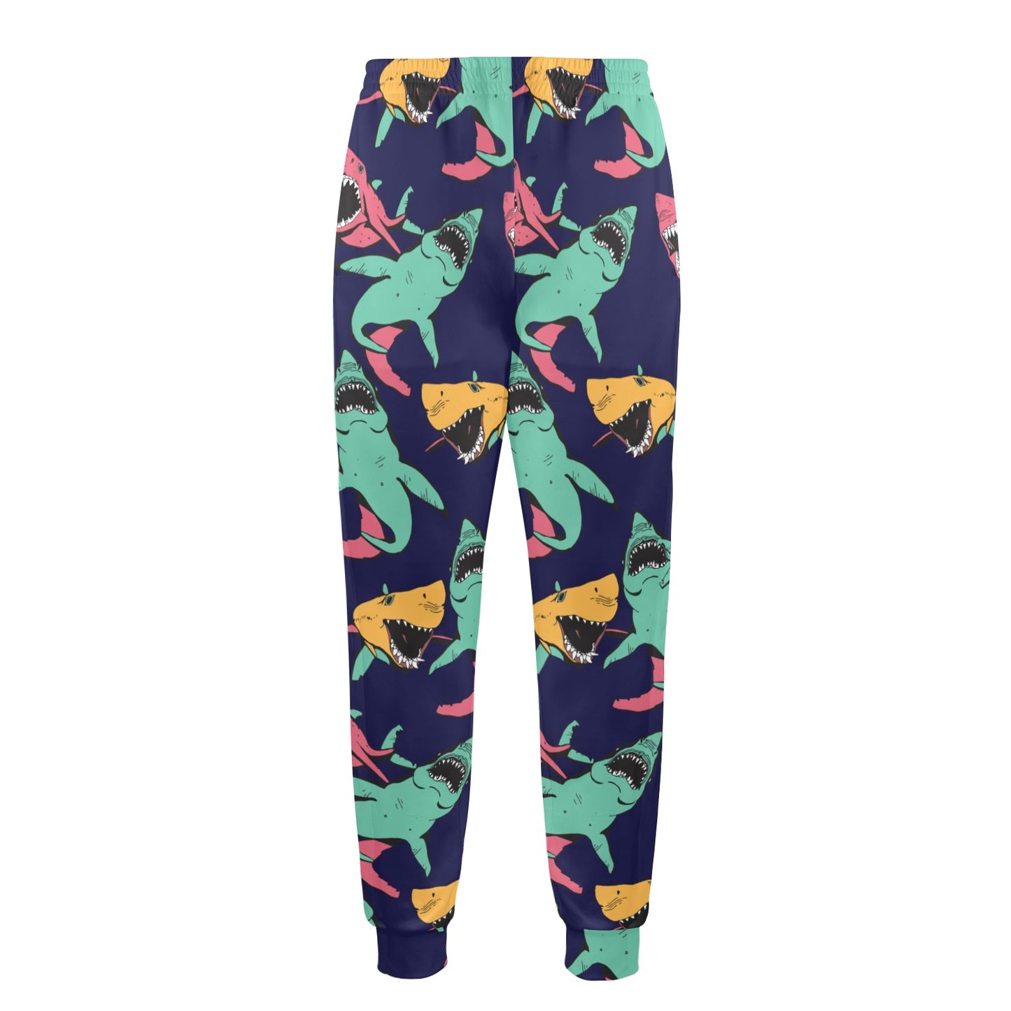 Shark Bite Pattern Men's Casual Track Pants