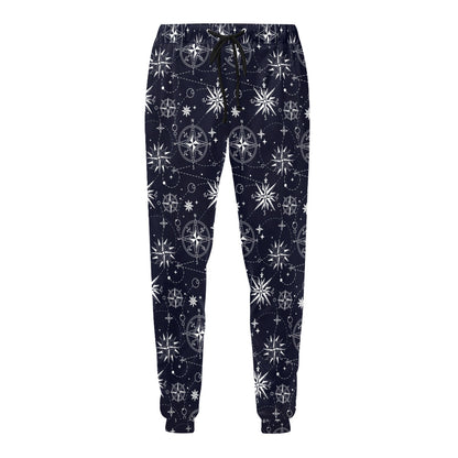 Nautical Sky Design Themed Print Men's Sweatpants