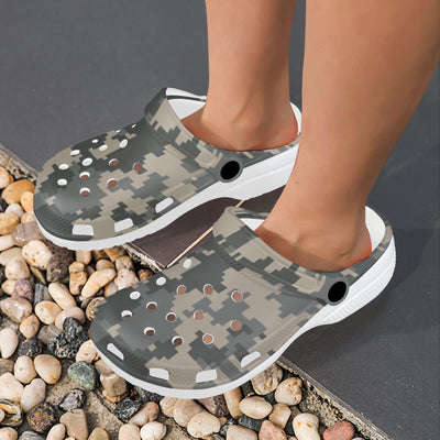 ACU Digital Camouflage Unisex Clogs Shoes