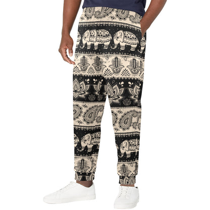 Elephant Hansa Lotus Pattern Men's Casual Track Pants