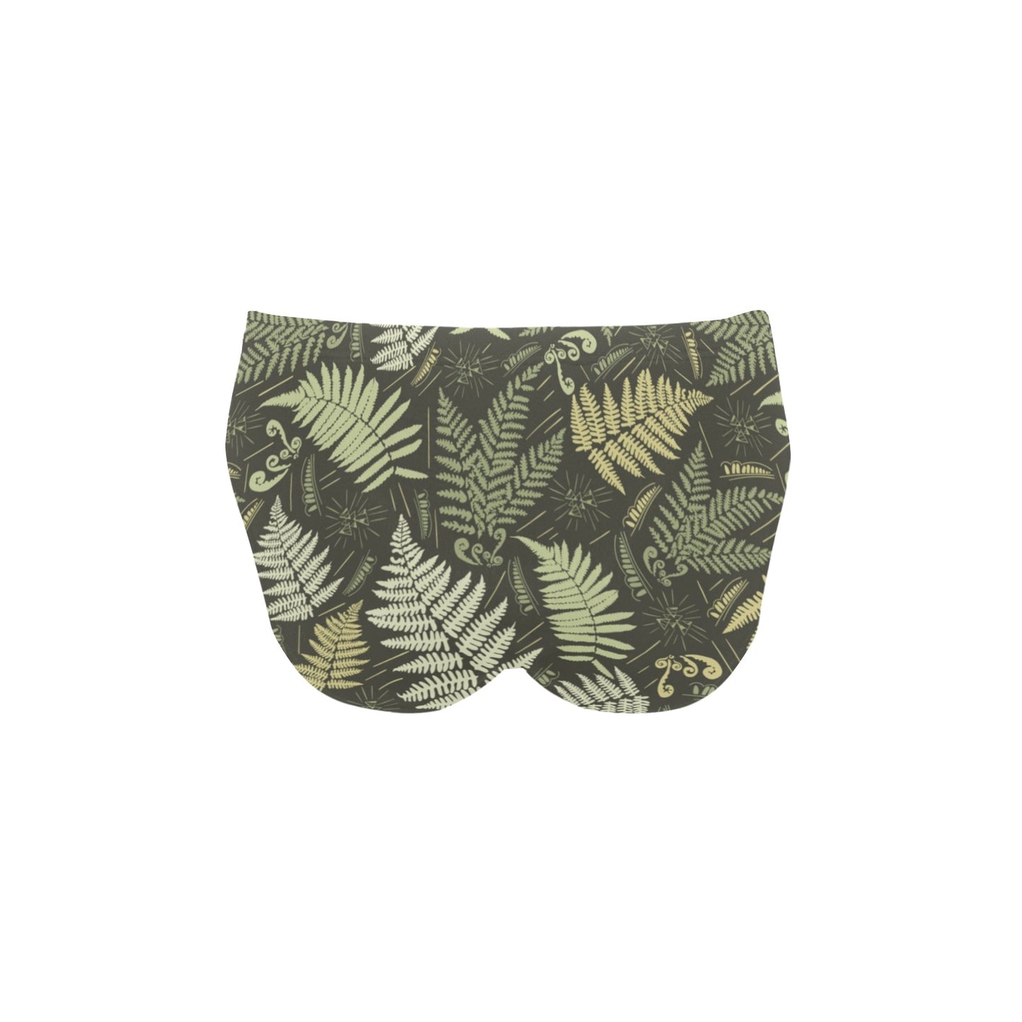 Fern Leave Green Print Pattern Men's Swimming Briefs