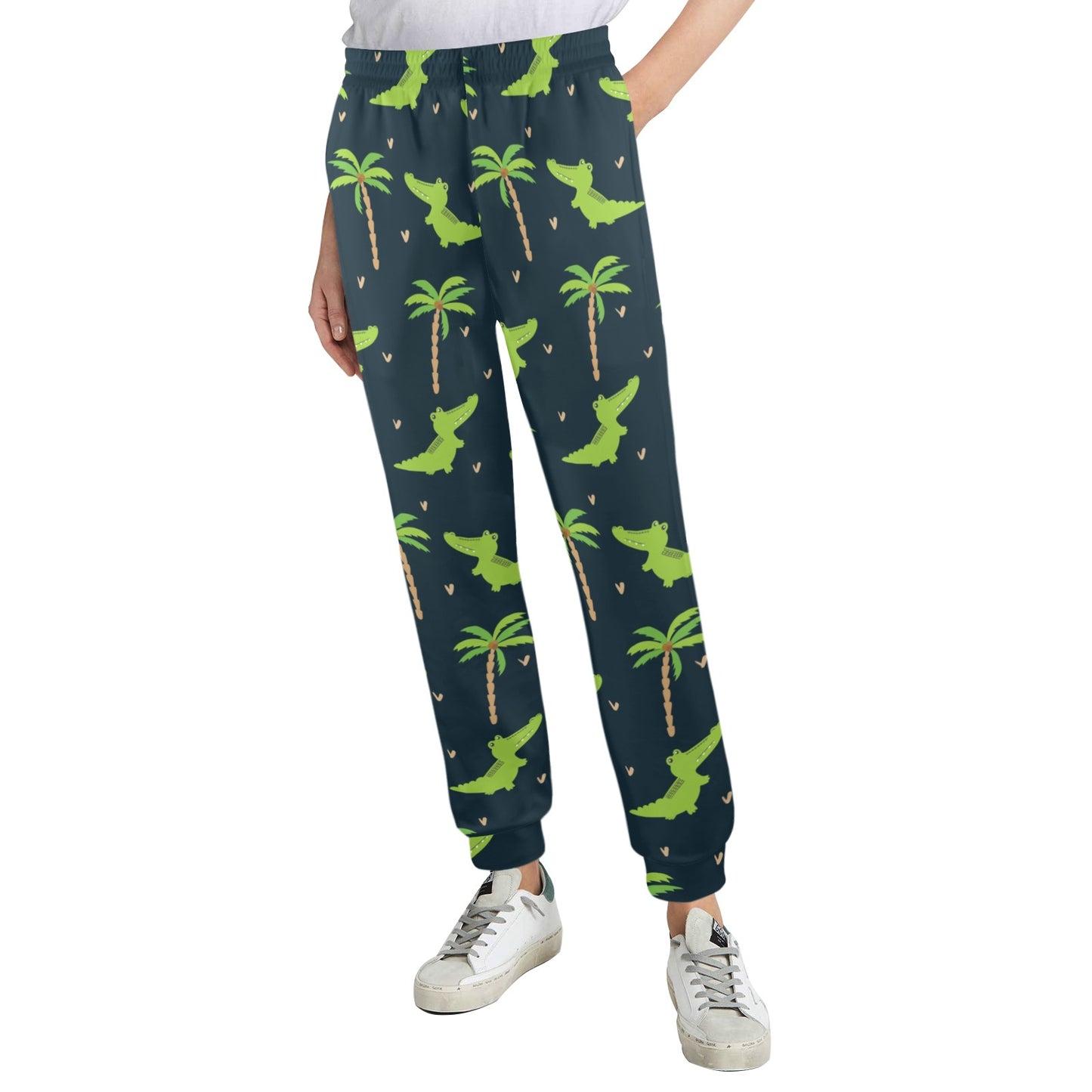 Alligator Pattern Print Design 02 Women's Casual Track Pants