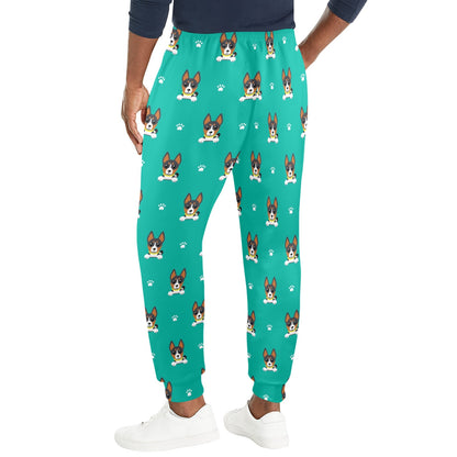 Basenji Pattern Print Design 03 Men's Casual Track Pants