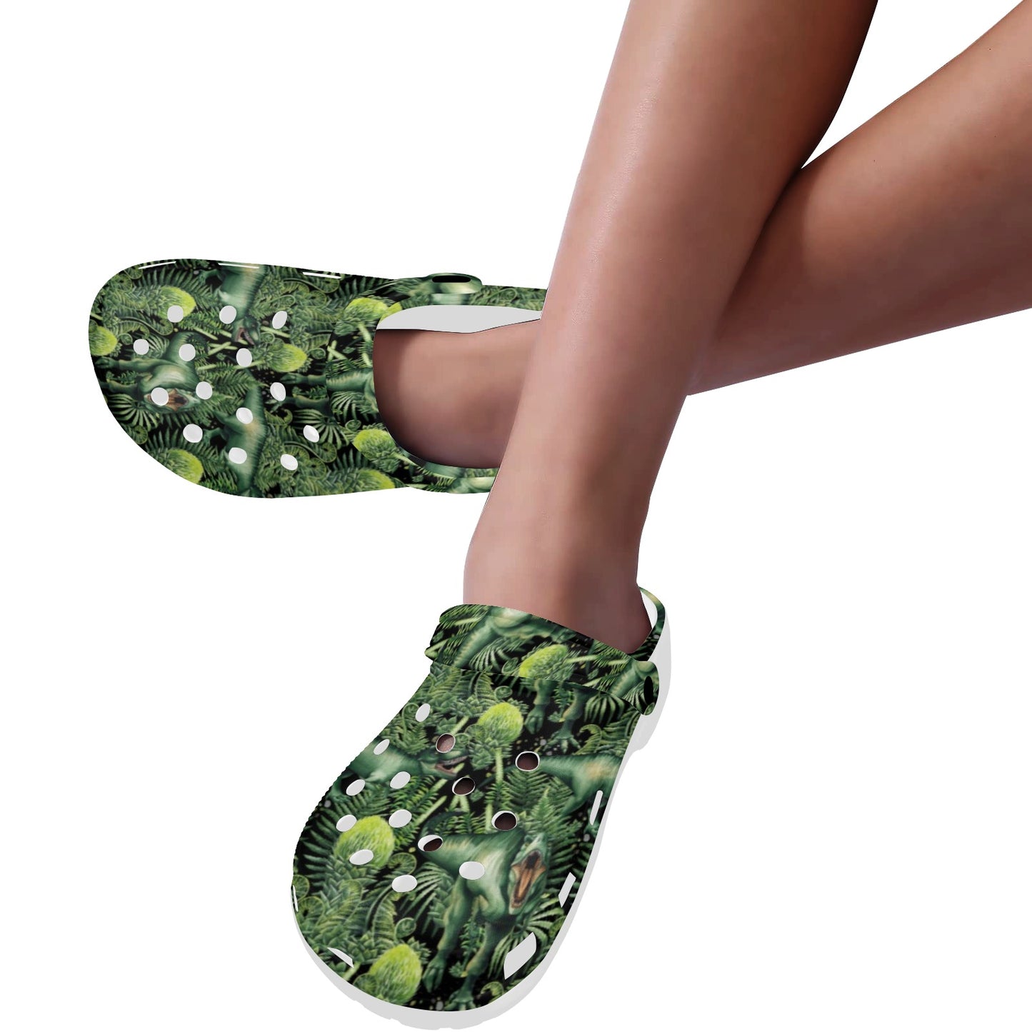 Dinosaur T Rex Print Pattern Unisex Clogs Shoes