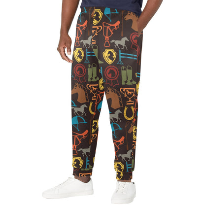 Equestrian Equipment Horse Colorful Men's Casual Track Pants