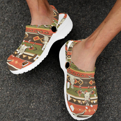 American indian Skull Animal Unisex Clogs Shoes