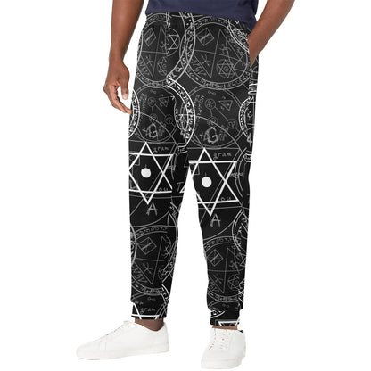 Pentagram Pattern Print Design A01 Men's Casual Track Pants