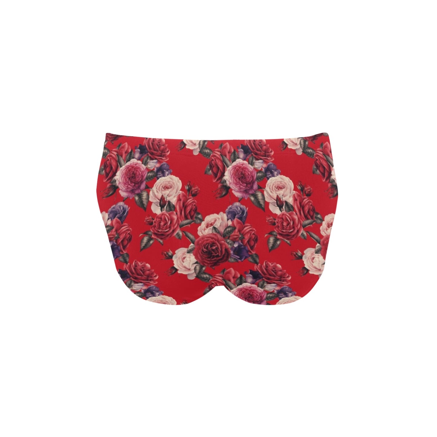 Rose Red Pattern Print Design RO07 Men's Swimming Briefs