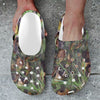 Camouflage Realistic Tree Print Unisex Clogs Shoes