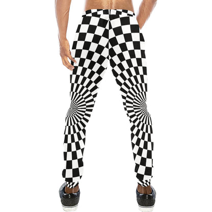 Checkered Flag Optical illusion Men's Sweatpants