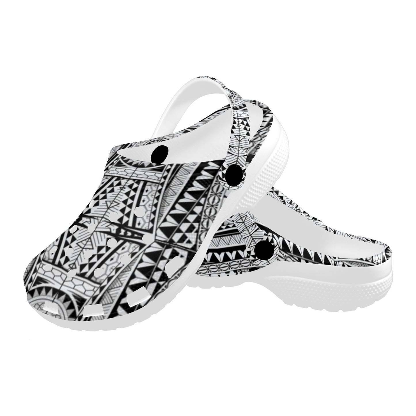 Polynesian Tattoo Design Unisex Clogs Shoes