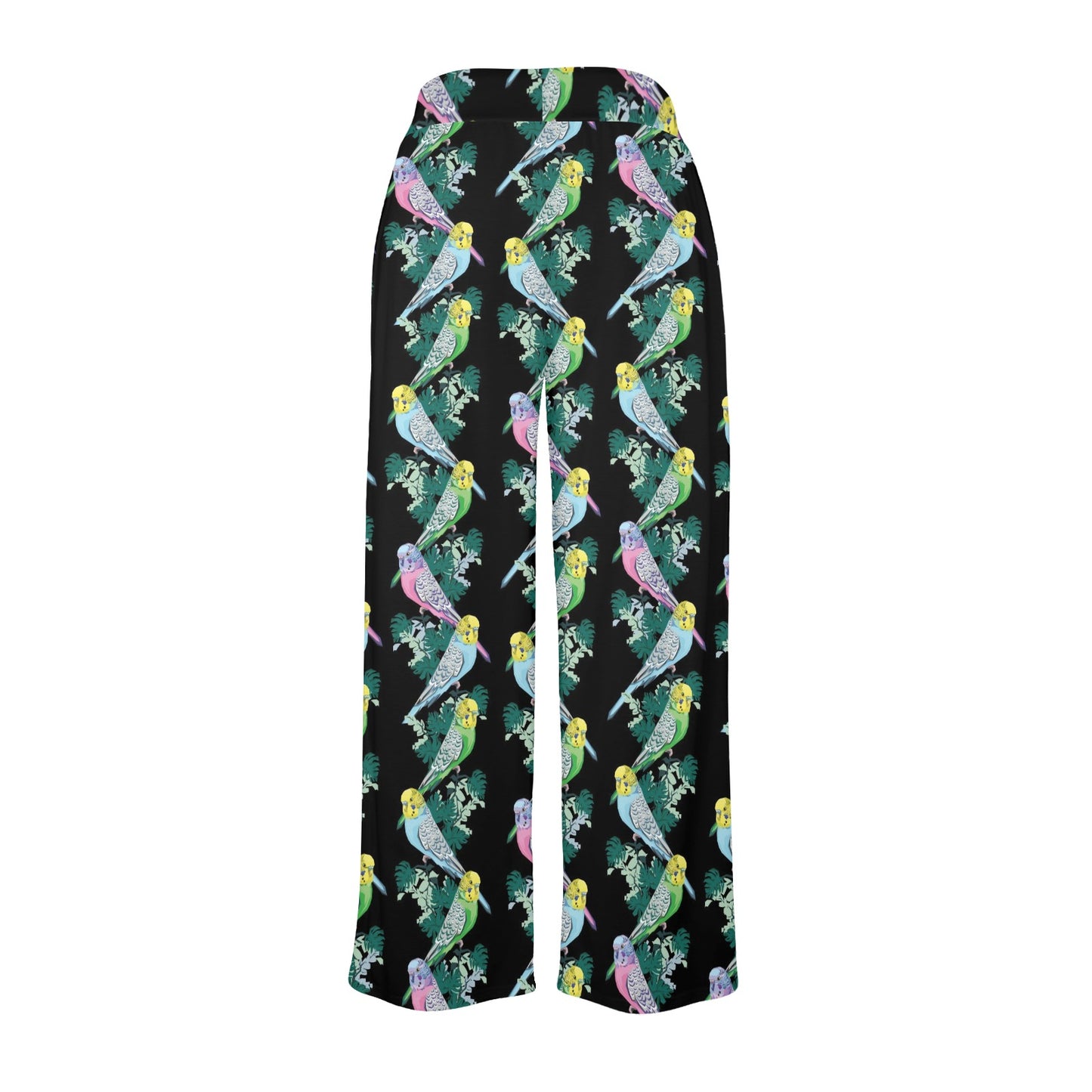 Budgerigar Pattern Print Design 03 Women's Wide Leg Lounge Pants