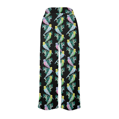 Budgerigar Pattern Print Design 03 Women's Wide Leg Lounge Pants