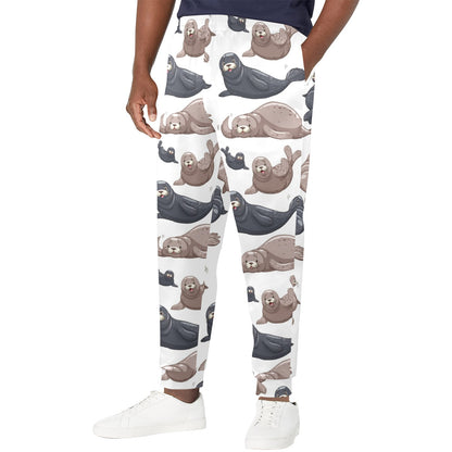Sea Lion Pattern Print Design 02 Men's Casual Track Pants