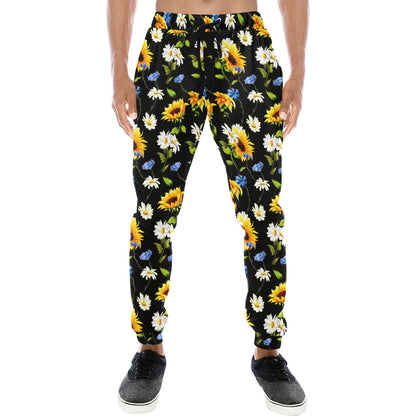 Sunflower Chamomile Bright Color Print Men's Sweatpants