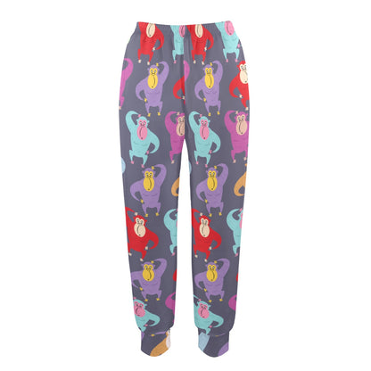 Chimpanzee Pattern Print Design 03 Women's Casual Track Pants