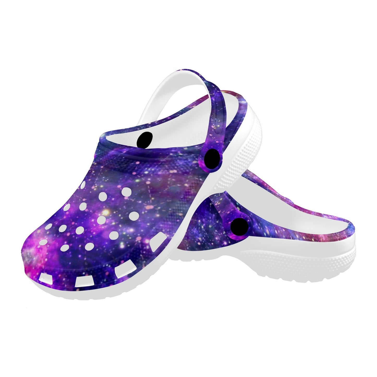 Galaxy Night Stardust Space Print Unisex Clogs Shoes