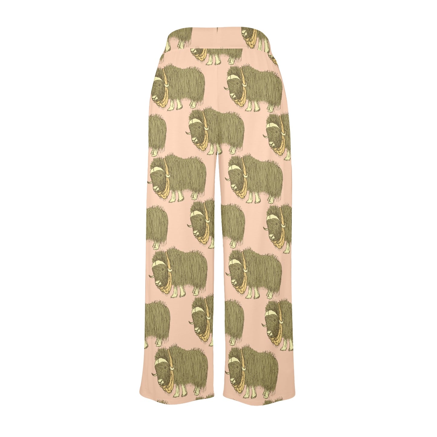 Yak Pattern Print Design 01 Women's Wide Leg Lounge Pants