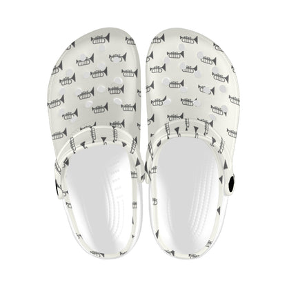 Trumpet Pattern Themed Print Unisex Clogs Shoes