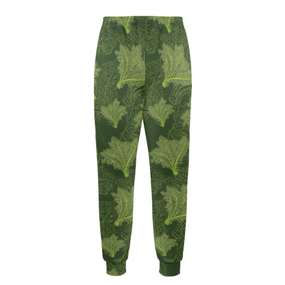 Kale Pattern Print Design 01 Men's Casual Track Pants