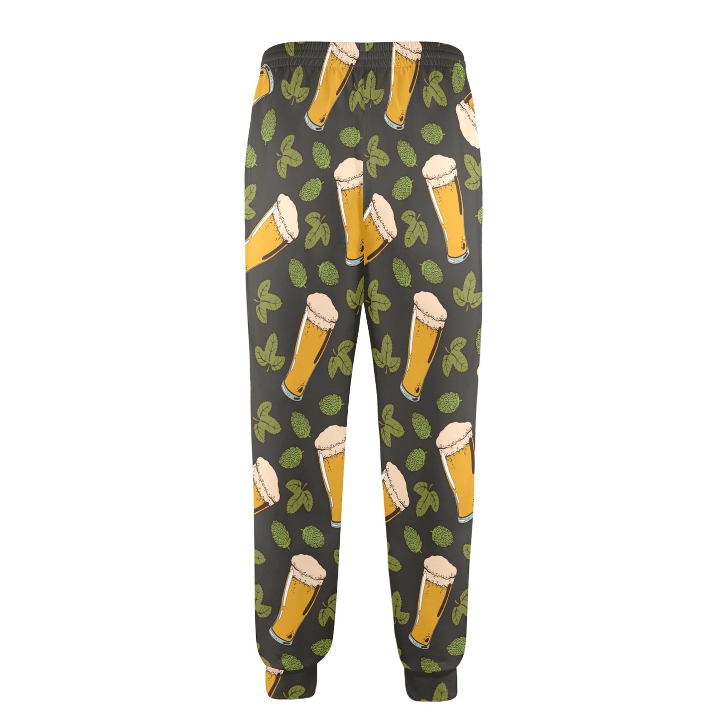 Beer Iris Pattern Print Design 02 Men's Casual Track Pants