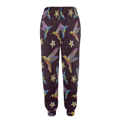 Hummingbird Pattern Print Design 04 Women's Casual Track Pants
