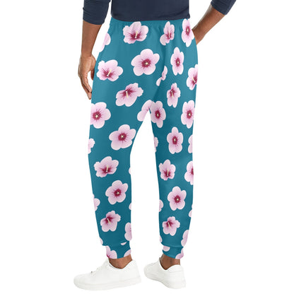 Cherry Blossom Pattern Print Design CB08 Men's Casual Track Pants