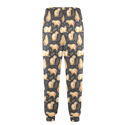Capybara Pattern Print Design 02 Men's Casual Track Pants
