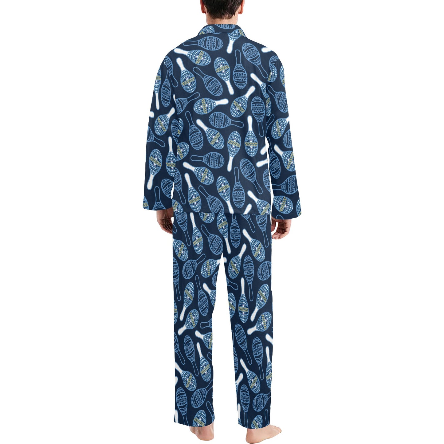 Maracas Print Design LKS401 Men's Long Pajama Set
