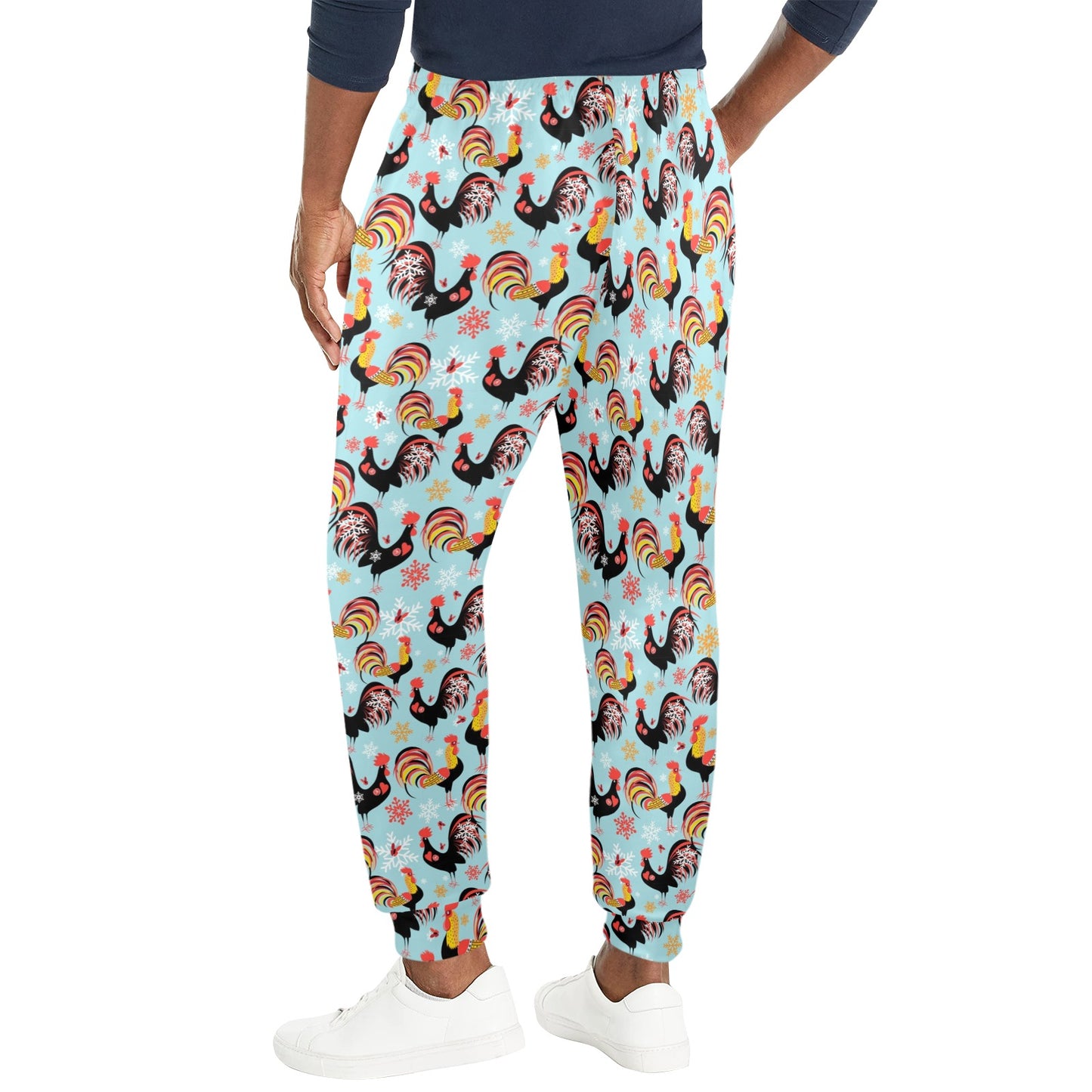 Rooster Themed Design Men's Casual Track Pants