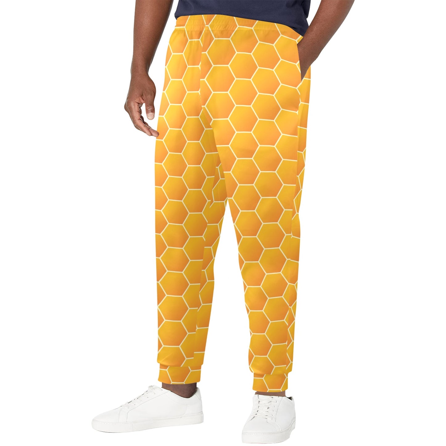 Honey Bee Honeycomb Print Design LKS3011 Men's Casual Track Pants