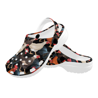 Chicken Print Pattern Unisex Clogs Shoes