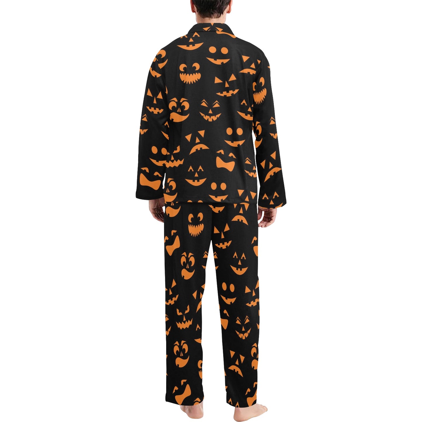 Halloween Pattern Print Design 02 Men's Long Pajama Set