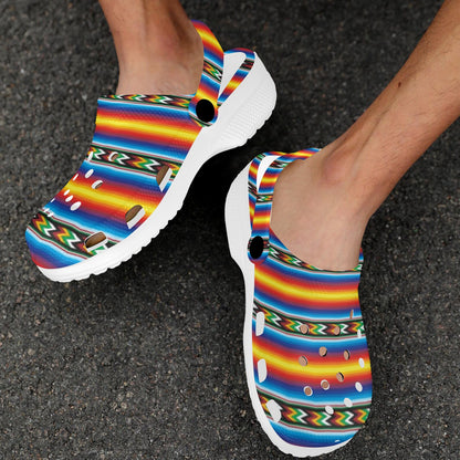 Mexican Blanket ZigZag Print Pattern Unisex Clogs Shoes