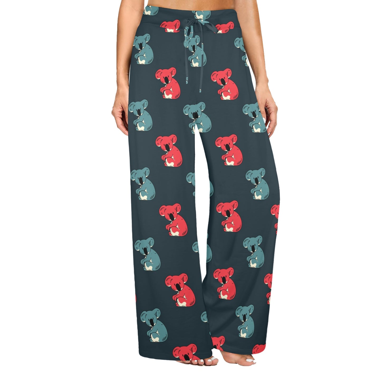 Koala Pattern Print Design 02 Women's Wide Leg Lounge Pants