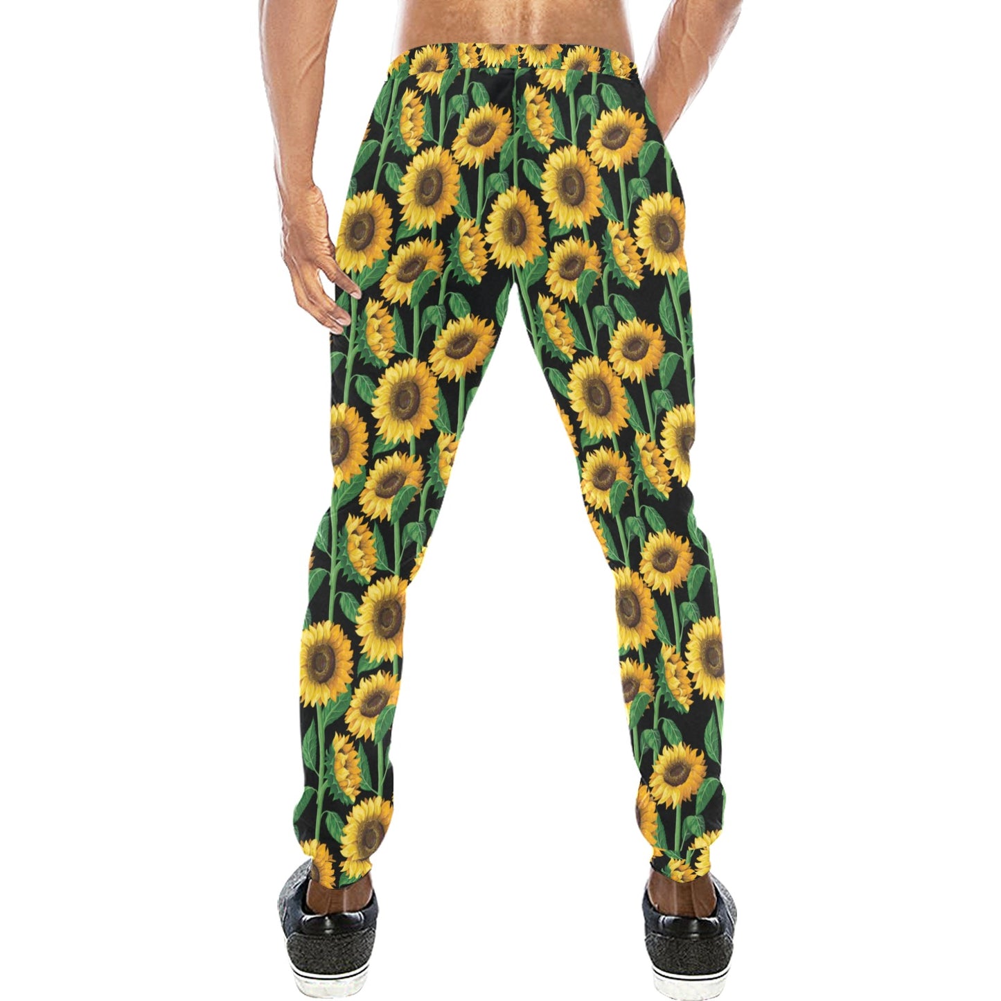 Sunflower Realistic Print Pattern Men's Sweatpants
