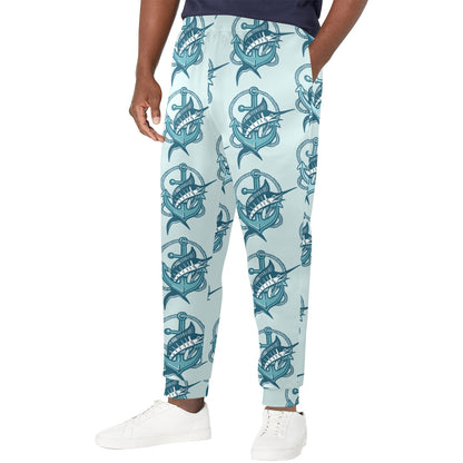 Swordfish Pattern Print Design 03 Men's Casual Track Pants