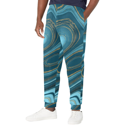 Liquid Pattern Print Design 04 Men's Casual Track Pants