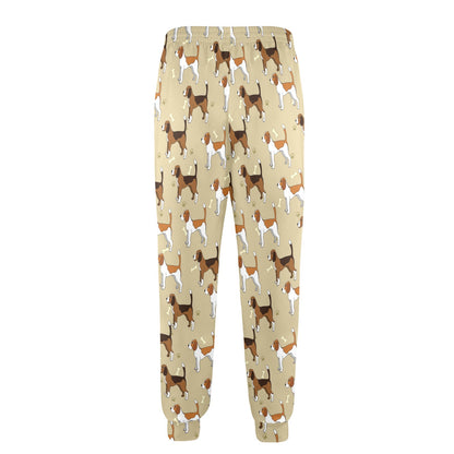 Beagle Pattern Print Design 01 Men's Casual Track Pants