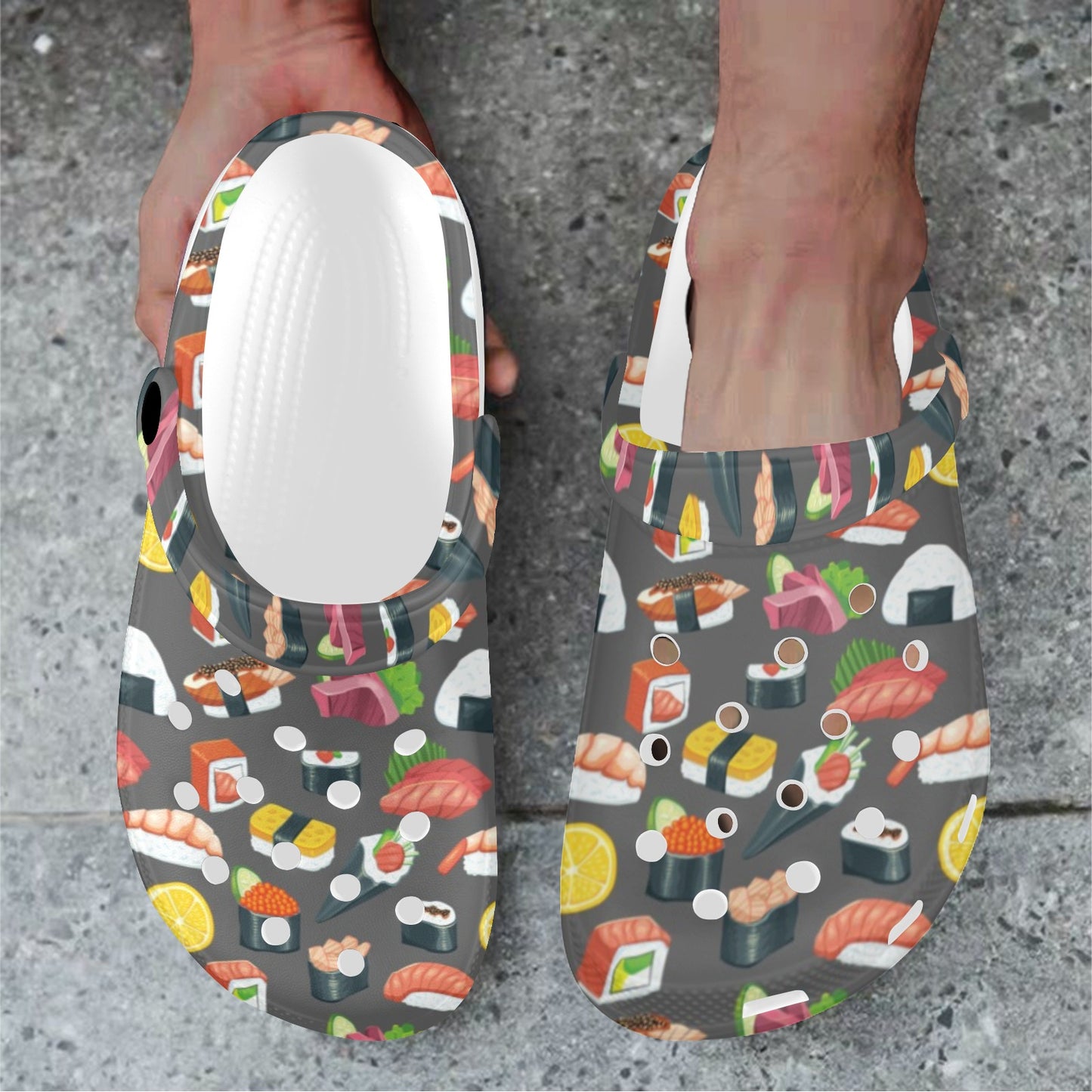 Sushi Pattern Print Unisex Clogs Shoes