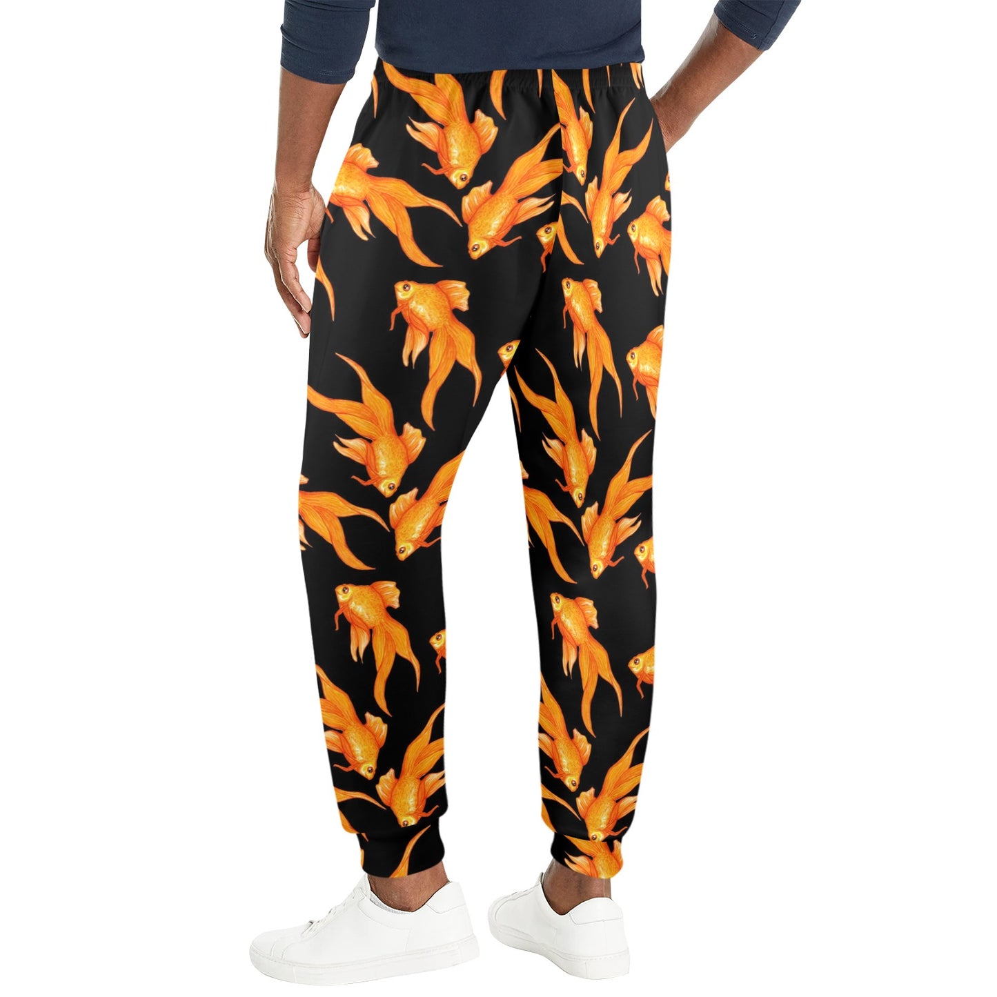 Goldfish Pattern Print Design 03 Men's Casual Track Pants