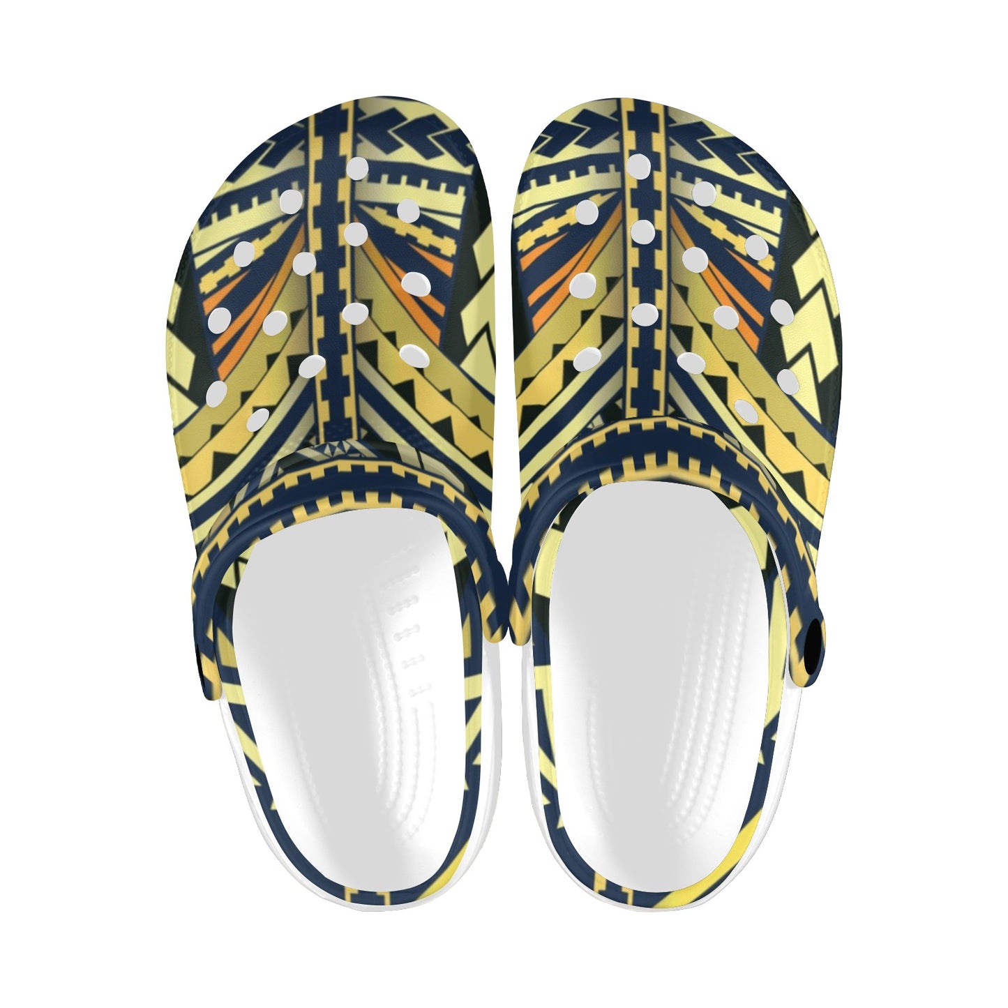 Polynesian Tattoo Print Unisex Clogs Shoes