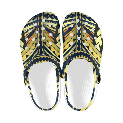 Polynesian Tattoo Print Unisex Clogs Shoes