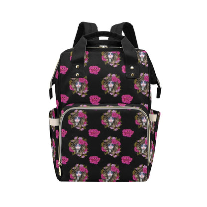 Day of the Dead Makeup Girl Diaper Bag Backpack