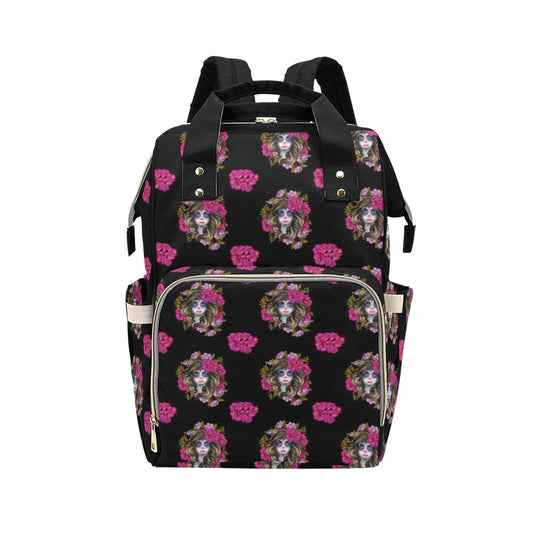 Day of the Dead Makeup Girl Diaper Bag Backpack