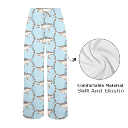 Swordfish Pattern Print Design 01 Women's Wide Leg Lounge Pants