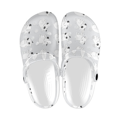 Bull Terrier hand draw Print Pattern Unisex Clogs Shoes