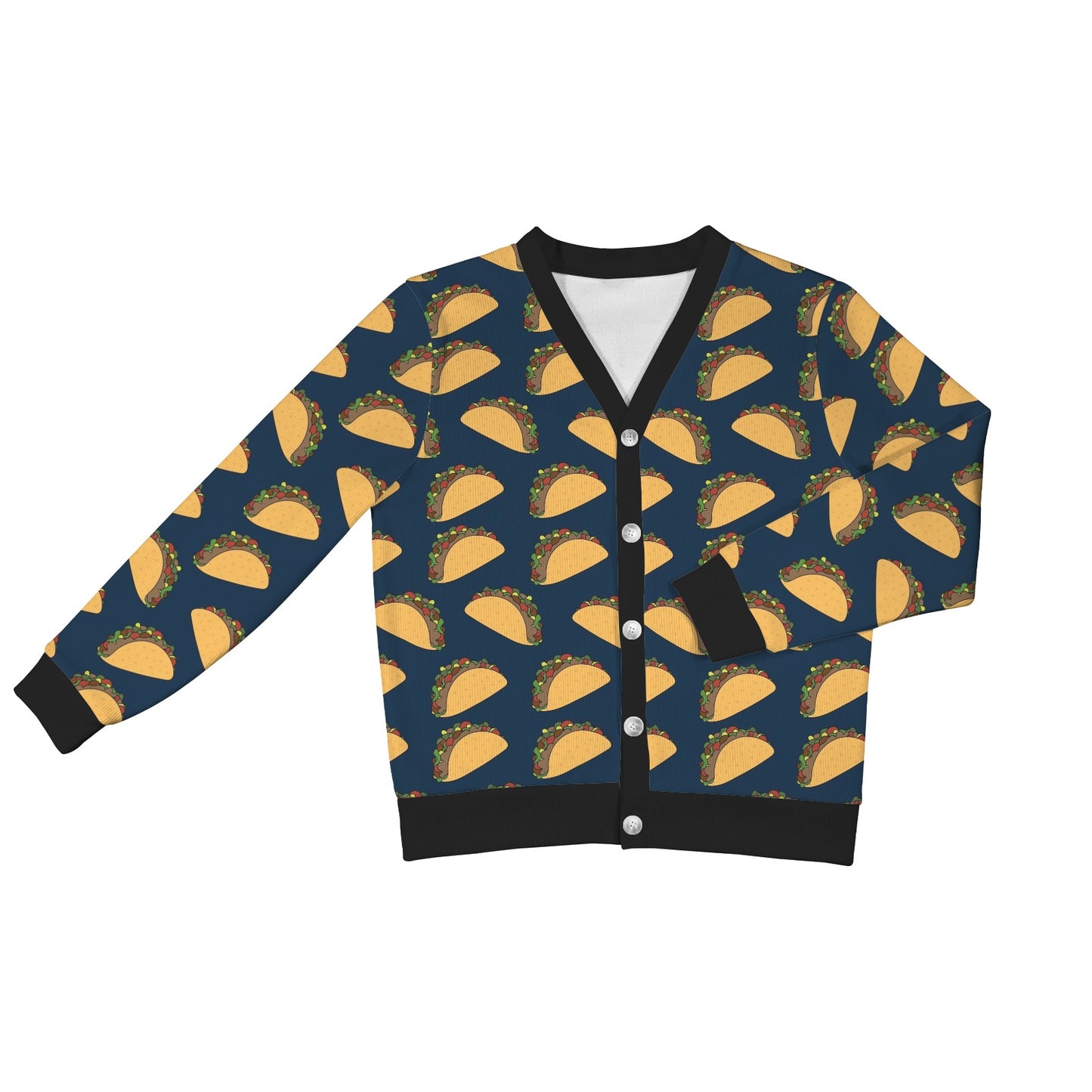 Taco Pattern Print Design TC04 Women's Cardigan